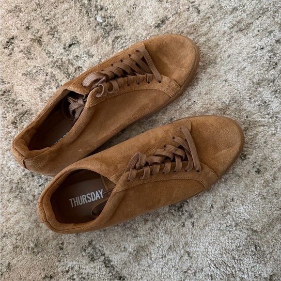 Men's Thursday Brand Tan Suede Sneakers - Picture 1 of 3